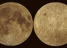 Strony Ksieżyca – widoczna (z lewej) i niewidoczna (z prawej)  – dość znacznie się od siebie różnią 