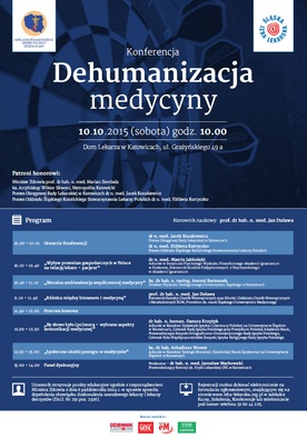 Dehumanizacja medycyny - konferencja naukowa, Katowice, 10 października
