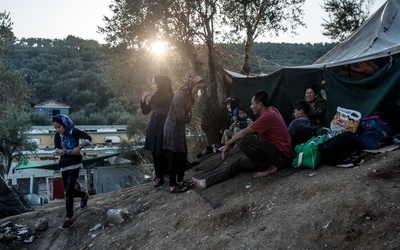 W obozie dla uchodźców na Lesbos