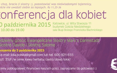 Konferencja dla kobiet, Katowice, 10 października