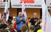 Manifestacja górników pod kopalnią "Brzeszcze"