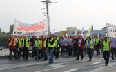 Manifestacja górników pod kopalnią "Brzeszcze"