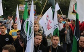 Manifestacja górników pod kopalnią "Brzeszcze"