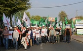 Manifestacja górników pod kopalnią "Brzeszcze"