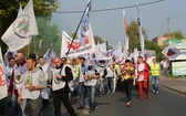 Manifestacja górników pod kopalnią "Brzeszcze"