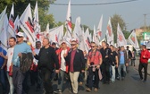 Manifestacja górników pod kopalnią "Brzeszcze"