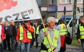 Manifestacja górników pod kopalnią "Brzeszcze"