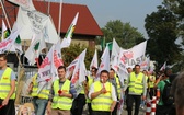 Manifestacja górników pod kopalnią "Brzeszcze"