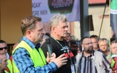 Manifestacja górników pod kopalnią "Brzeszcze"