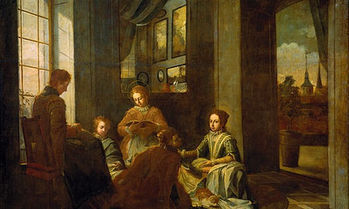 Juan García de Miranda „Edukacja św. Teresy”,  olej na płótnie, 1735 Muzeum Prado, Madryt