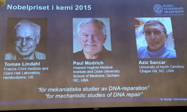 Noble z chemii za badania dot. naprawy DNA