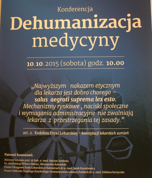 Konferencja "Dehumanizacja medycyny"