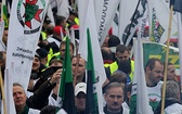 Protest górników w Rudzie Śląskiej