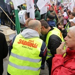 Protest górników w Rudzie Śląskiej