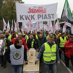 Protest górników w Rudzie Śląskiej