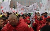 Protest górników w Rudzie Śląskiej