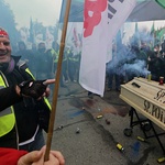 Protest górników w Rudzie Śląskiej