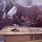 Protest górników w Rudzie Śląskiej