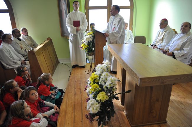 Poświęcenie kaplicy w hospicjum w Darłowie