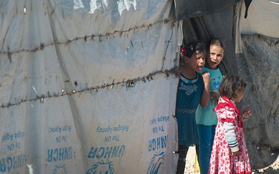 Obóz uchodźców syryjskich w Zaatari w Jordanii