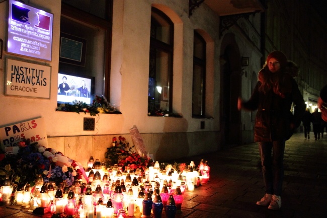 Kraków solidarny z Francją