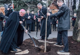 Dąb pamięci ma przypominać zarówno o dokonaniach Jana Karskiego, jak i bohaterskim czynie mieszkańców Marcinkowic