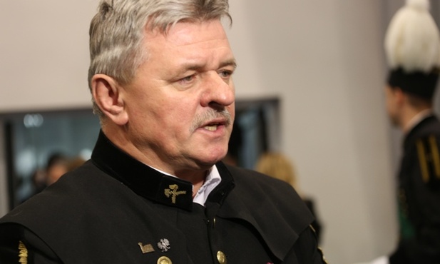 Stanisław Kłysz, przewodniczący "Solidarności" w kopalni "Brzeszcze"