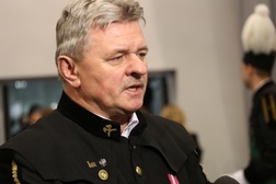 Stanisław Kłysz, przewodniczący "Solidarności" w kopalni "Brzeszcze"