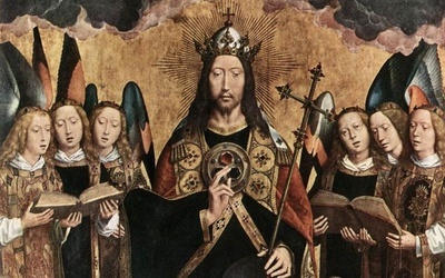 Memling, Chrystus wywyższony przez aniołów