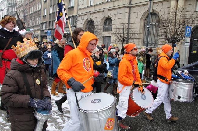 Krakowski Orszak Trzech Króli 2016 - człony niebieski i zielony