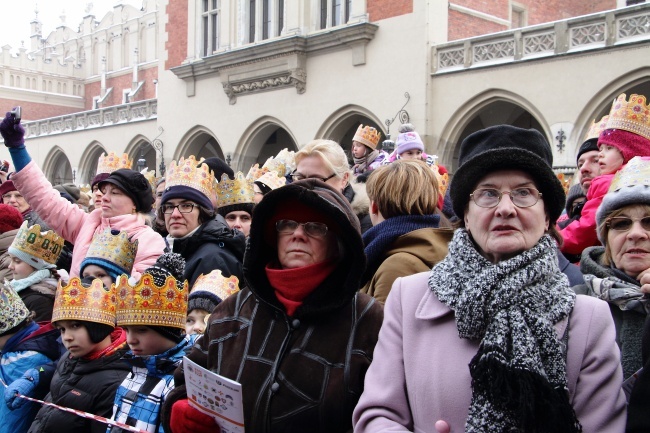 Krakowski Orszak Trzech Króli 2016 - człony niebieski i zielony