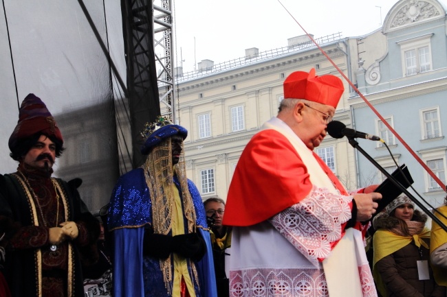 Krakowski Orszak Trzech Króli 2016 - człony niebieski i zielony