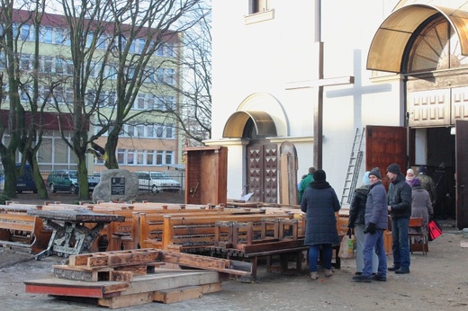 Braniewo - po pożarze kościoła pw. św. Antoniego