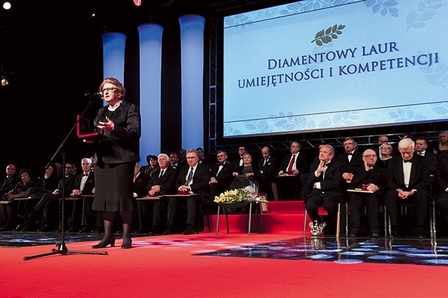  Hanna Suchocka, laureatka Diamentowego Lauru, dziękowała za wyróżnienie pomimo zakończenia kariery politycznej i dyplomatycznej