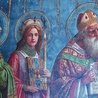   Święci z polichromii płockiej katedry (od lewej): Dąbrówka, św. Adelajda, św. Wojciech