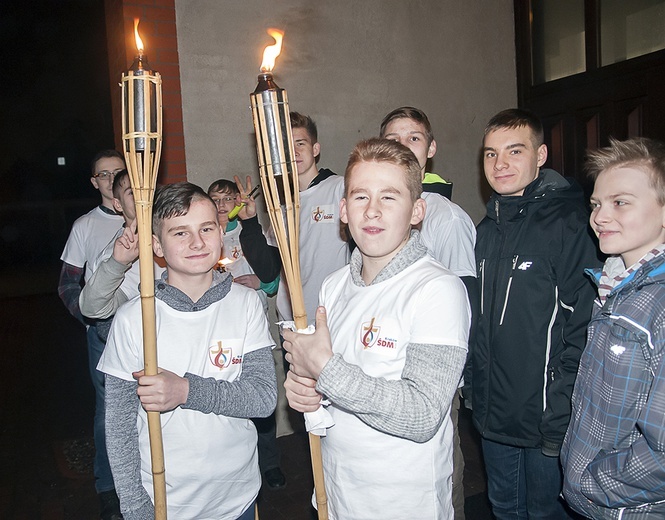 Symbole ŚDM w Białogardzie