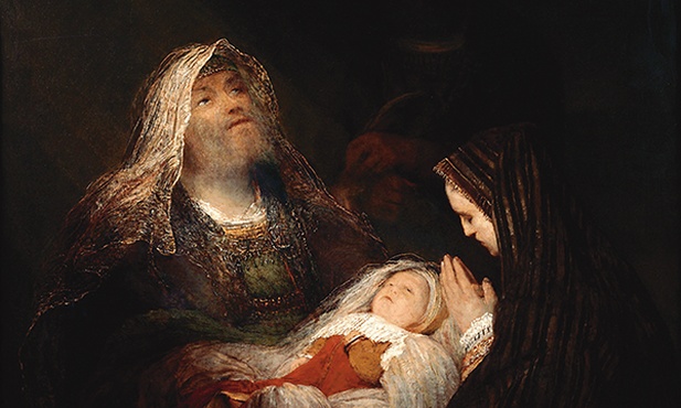 Arent de Gelder „Pieśń pochwalna Symeona” olej na płótnie, 1700–1710 Muzeum Mauritshuis, Haga