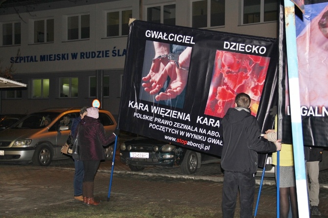 Pikieta antyaborcyjna w Rudzie Śl.