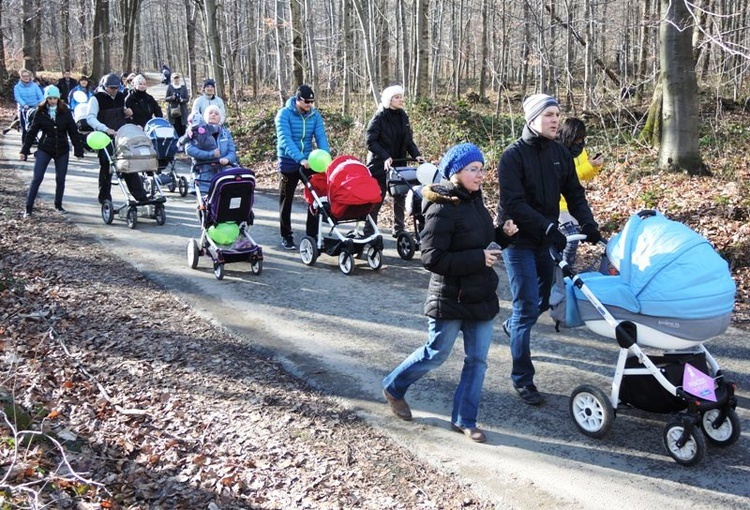 Rodzinny spacer buggygym w bielskiej Wapienicy