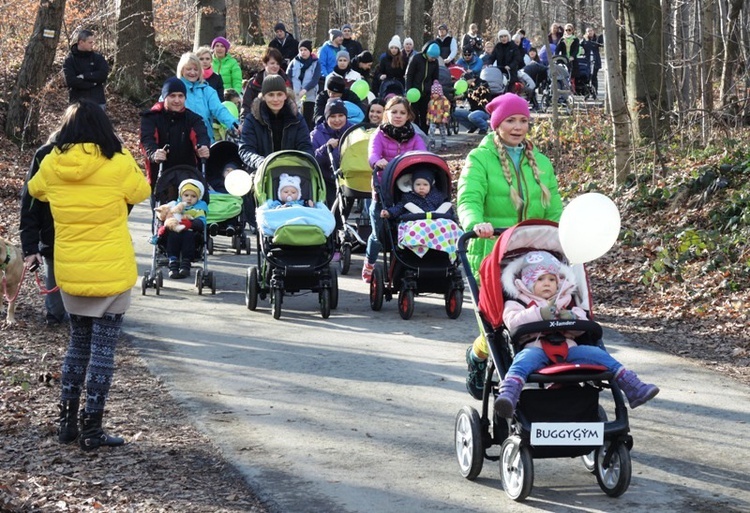 Rodzinny spacer buggygym w bielskiej Wapienicy