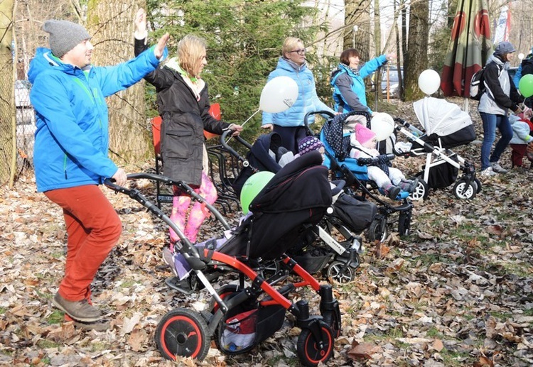 Rodzinny spacer buggygym w bielskiej Wapienicy