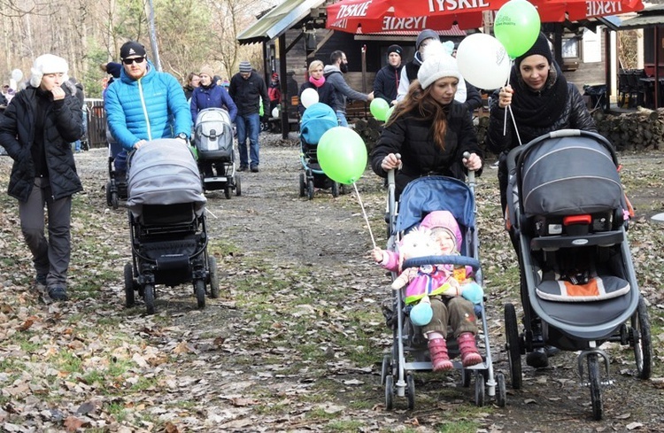 Rodzinny spacer buggygym w bielskiej Wapienicy