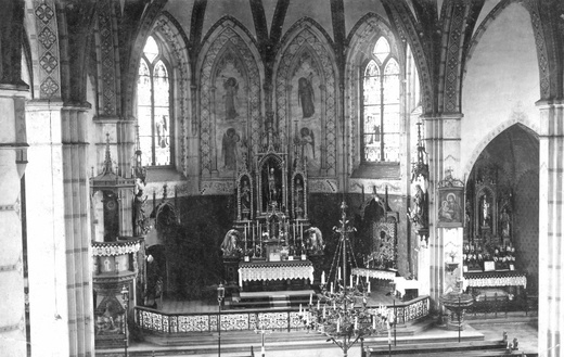 Wystrój kościoła w Rydułtowach - zdjęcia archiwalne