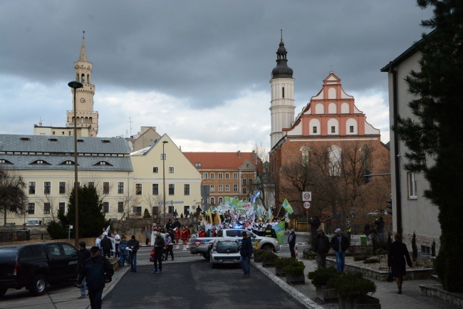 Manifestacja przeciw powiększeniu Opola