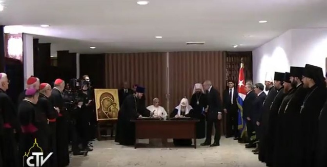 Papież i patriarcha podpisali Wspólną Deklarację