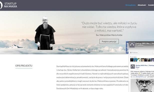 Św. Maksymilian od startupowców