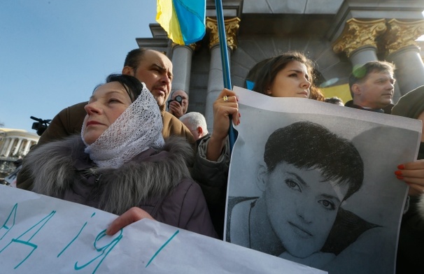Ukraińcy demonstrowali: "Uwolnić Sawczenko"