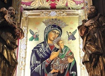 Niemieccy redemptoryści sprowadzili do sanktuarium kopię obrazu Matki Bożej Nieustającej Pomocy, który znajduje się w bocznym ołtarzu Matki Bożej Bolesnej