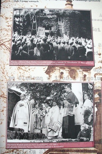Fragment wystawy w Tarnobrzeskim Domu Kultury poświęconej obchodom milenijnym w 1966 r. w diecezji przemyskiej
