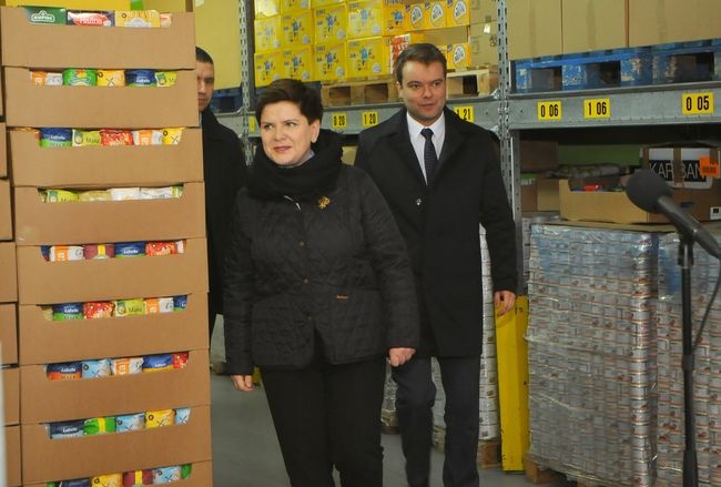 Premier Beata Szydło w Caritas